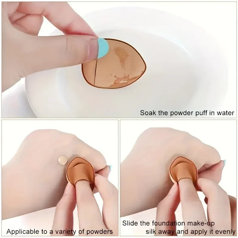 5/10Pcs Mini Finger Puff Foundation Small Air Cushion Powder Sponge Face Concealer BB Cream Cosmetic Applicator Makeup Tools Lootquake LLC
