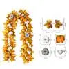Halloween Thanksgiving Pink Decorations Artificial Fall Maple Leaves Garland Autumn Hanging Pink Pumpkins Flowers Berries Rattan Lootquake LLC