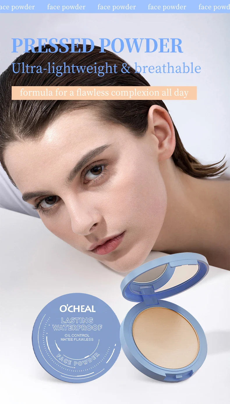 Ocheal Matte Face Setting Powder Oil-control Lightweight Radiant Foundation Pressed Powder Face Full Coverage Makeup Cosmetic Lootquake LLC