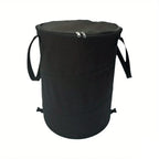 Outdoor Portable Foldable Trash Can with Lid Camping Picnic Garbage Bin Waste Storage Basket Yard Garden Garbage Bag Leaf Bag