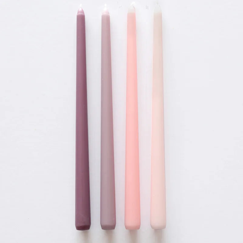 30CM Taper Candle 4 Pack - Home Interior Long Burning Dripless and Smokeless Candles Unscented - Valentines Candles for Home Lootquake LLC