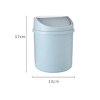 Mini Desktop Bin Small Trash Can Tube with Cover Bedroom Trash Can Garbage Can Clean Workspace Storage Box Lootquake LLC