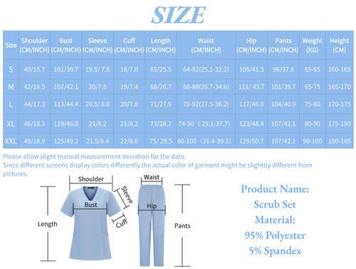 1pc Solid Color Scrubs Pants