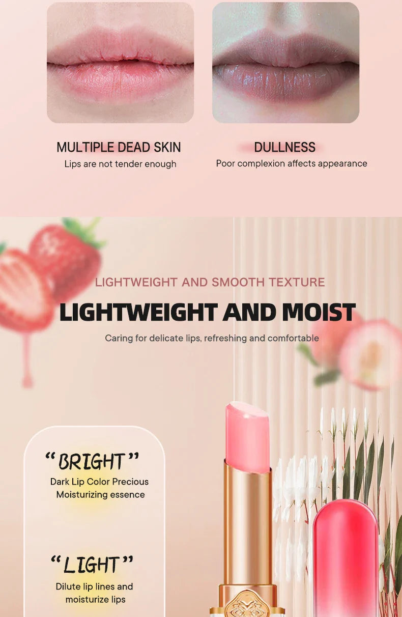 Fruit flavored moisturizing lipstick, neutral and natural, lip care, used to moisturize and prevent dryness, care for lip skin Lootquake LLC
