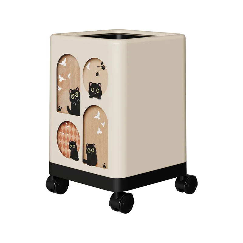 Premium Household Trash Can - Stylish Lidded Waste Bin with Wheels, Oversized Multipurpose Garbage Bin for Living Room & Bedroom Lootquake LLC