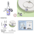 S925 Sterling Silver Princess Golf Hamster Camera Travel Three Piece Set Charms Beads 3mm DIY Fine Jewelry Making Lootquake LLC