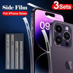 3Sets Clear Sticker Phone Side Film for iPhone 14 13 12 11 Pro Max X XR XS Frame Protective Ultra-Thin Border Film 3D Carbon Fiber Ultra Thin Protective Film Stevvex