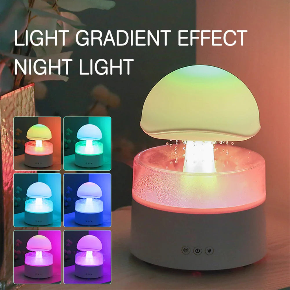 Mi Mushroom Air Humidifier Wireless Fragrance Diffuser Bedroom Essential Oils Diffuser Rain Cloud Night Light Home Appliance Lootquake LLC