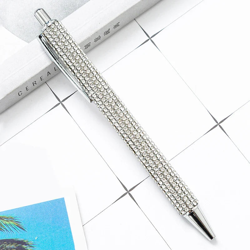 Press Metal Ballpoint Pens Diamond Multi-color Gift Pen Creative Office Supplies Lootquake LLC