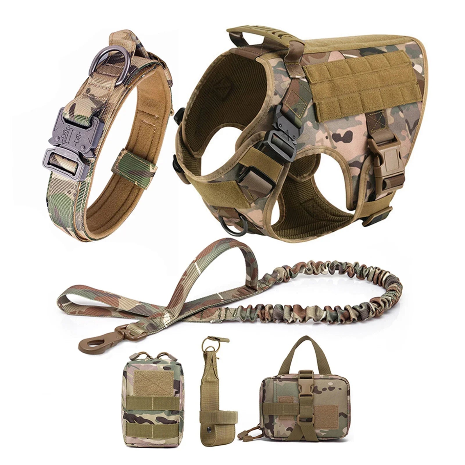 Ultimate Explorer Tactical Dog Harness & Leash Set Fashioned Furbabies