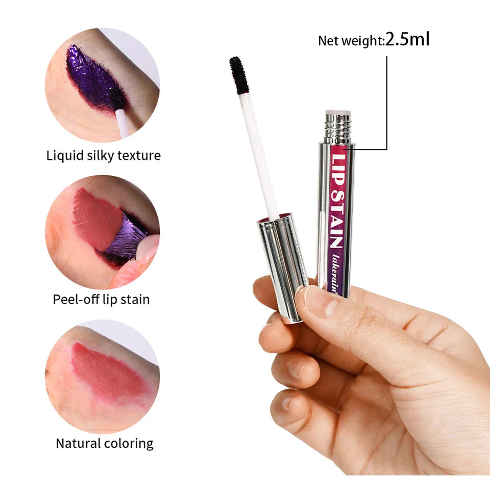 Peel Off Lip Stain Reveal Long Lasting Waterproof Pink Lip Tint Transfer Proof Non-stick Cup Natural Lip Stain Women's Cosmetics Lootquake LLC