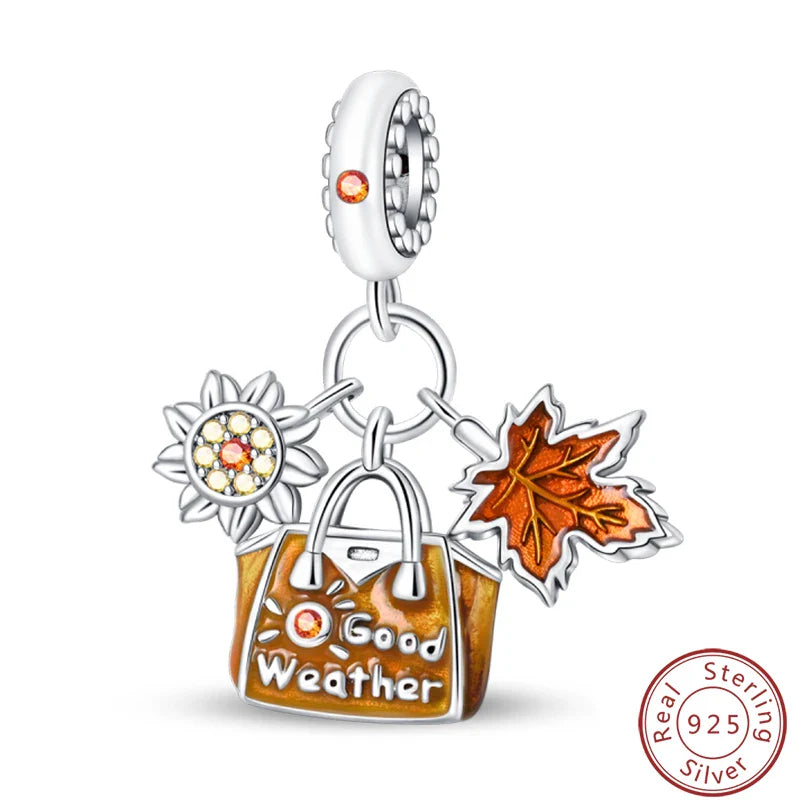 S925 Sterling Silver Princess Golf Hamster Camera Travel Three Piece Set Charms Beads 3mm DIY Fine Jewelry Making Lootquake LLC