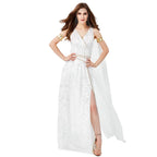 Statue Of Liberty Ancient Greek Mythology Character High Slit Sexy White Temperament Elegant Dress Stage Performance Costume New