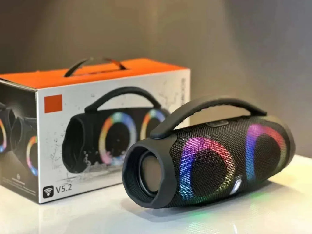 Portable Waterproof 100W High Power Bluetooth Speaker RGB Colorful Light Wireless Subwoofer 360 Stereo Surround TWS FM Boom Box Lootquake LLC