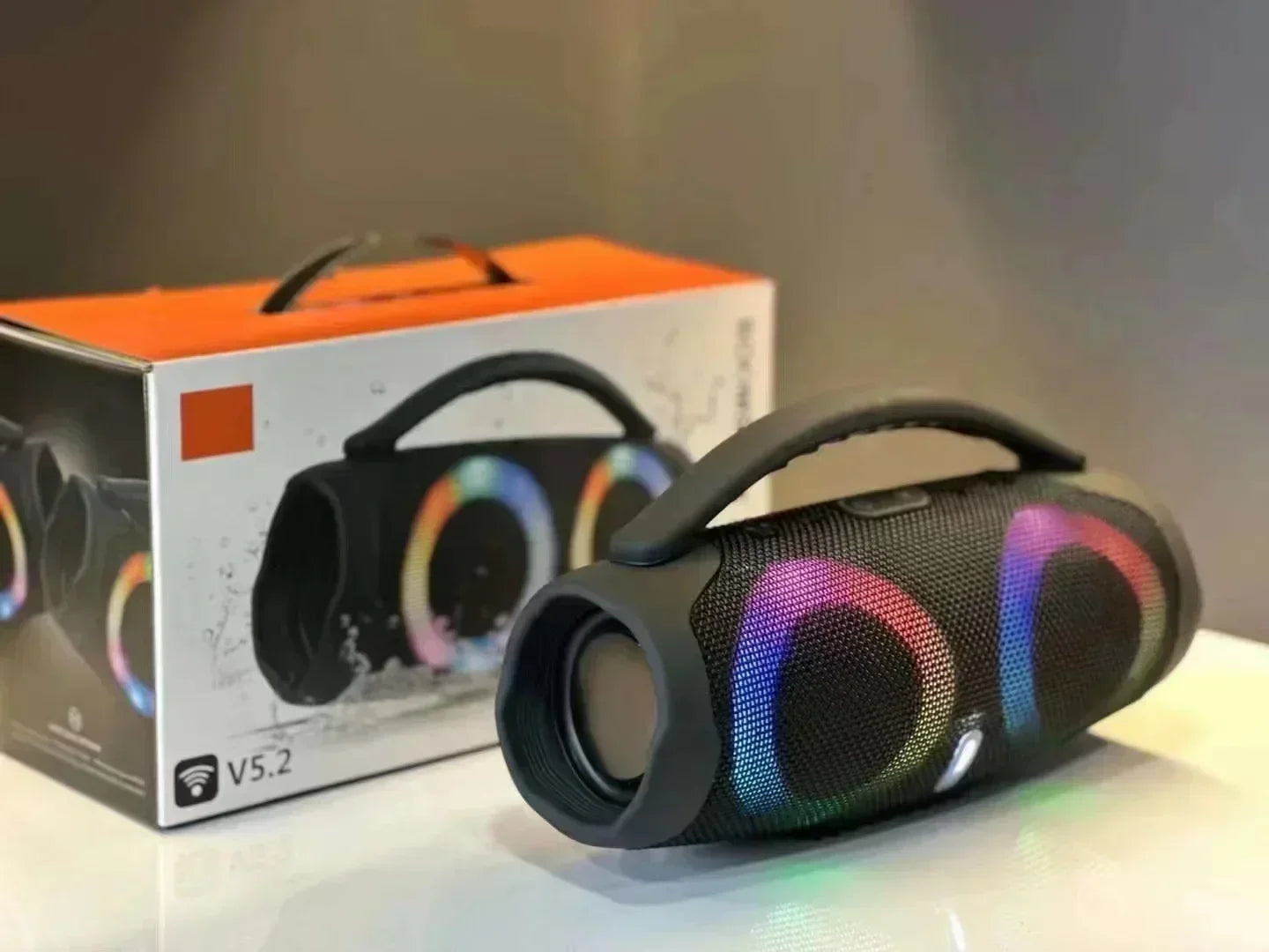 Portable Waterproof 100W High Power Bluetooth Speaker RGB Colorful Light Wireless Subwoofer 360 Stereo Surround TWS FM Boom Box Lootquake LLC