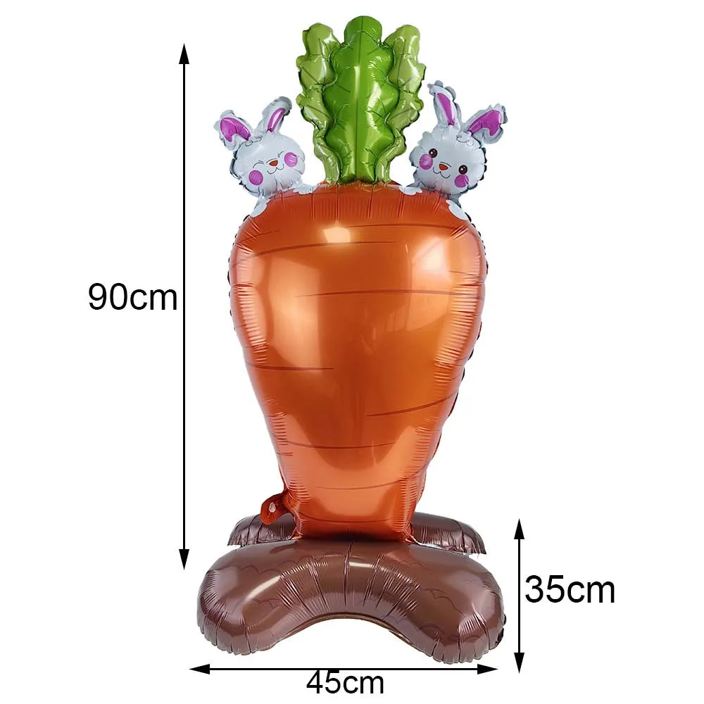 Easter Bunny Inflatables Balloon Decorations Standing Carrot Balloons Cute Carrot Rabbit Happy Easter Party Birthday Decorations Lootquake LLC