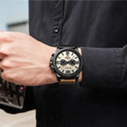 CURREN 8314 Men's Quartz Watch New Fashion Multi-function Chronograph Clock Leather Strap Calendar Simple Sports Watches for Men