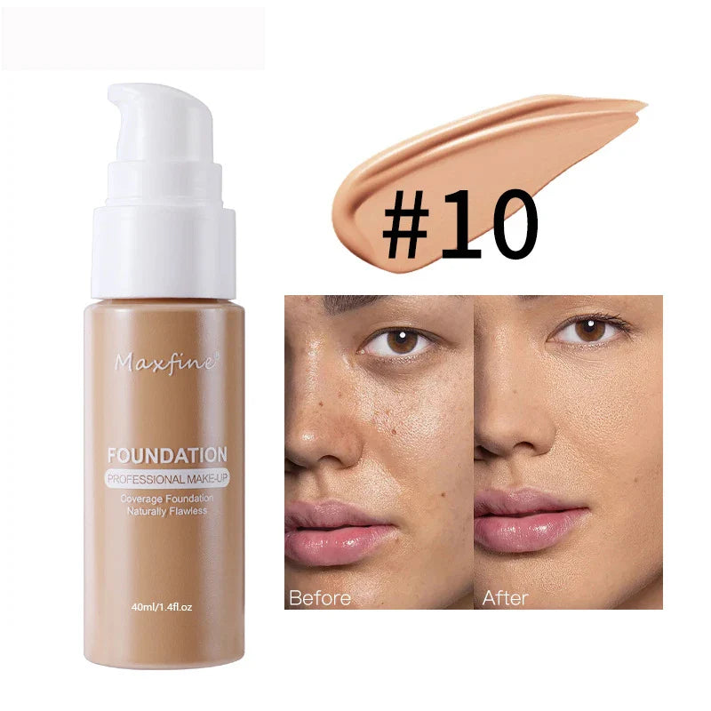 1PCS 12 Color Liquid Foundation Powder Is Light And Delicate Moisturizing High Coverage Easy To Apply And Long Lasting Lootquake LLC