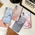 Luxury Marble Texture Phone Case For iPhone X XR XS 7 8 6S 6 5 Plus Silicone Anti Fall Back Cover Ultra Thin Soft Silicone Protective Shockproof and Scratch Resistant with Cute Design Pattern Case Stevvex