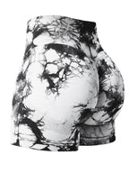 2024 Summer New 16 Color Sexy Tie Dye Shorts Woman Fitness Seamless Butt Lifting Shorts One Pieces Activewear Running Outdoors