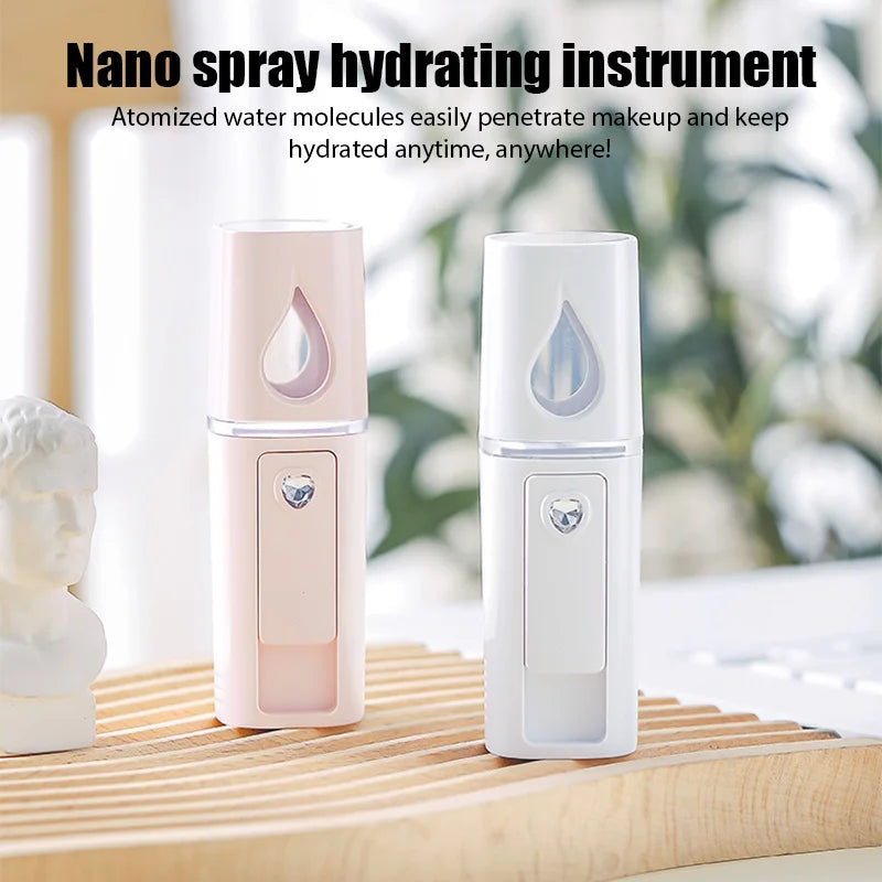 Mini Nano Mist Sprayer Cooler Facial Steamer Humidifier USB Rechargeable Face Moisturizing Nebulizer Beauty Skin Care Lootquake LLC