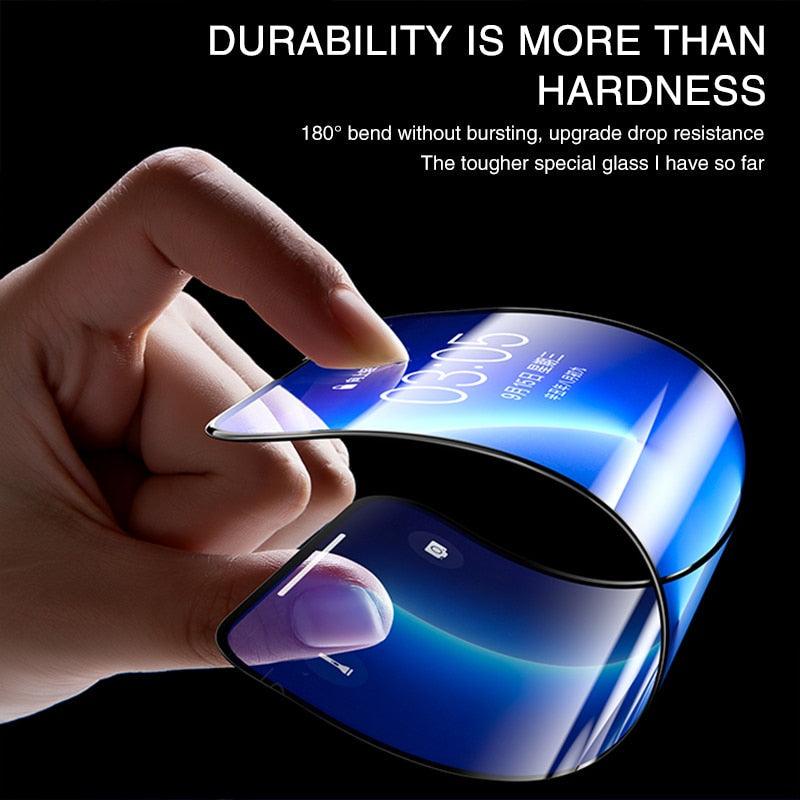 120D New upgrade Tempered Glass For iPhone 14 13 12 7 8 Plus Mini XR X XS Screen Protector For Iphone 14 13 12 11 Pro Max Glass  Anti-Scratch HD Tempered Glass Screen Protector Stevvex