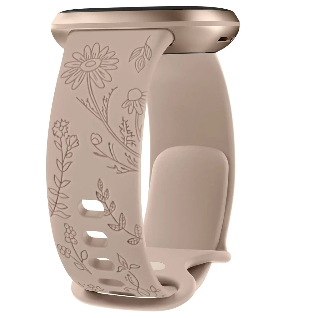 Fitbit Versa & Sense Silicone Band - Durable Floral Design - SJB-DIAMOND ELITES