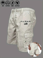American Flag Eagle Cargo Shorts - Multi-Pocket THRIXINE