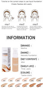 Liquid Foundation Effective Concealer Waterproof Sweat-resistant Makeup Professional Cosmetics Lootquake LLC