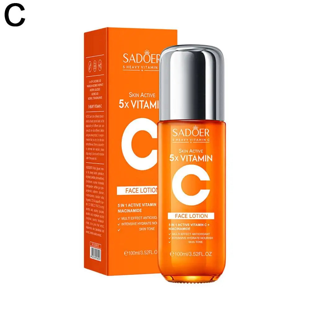 5xVitamin C Facial Cleanser,lotion,eye Cream,face Serum Whitening Brightening,Reduce Dullness Of Skin Tone Skin Care Products Lootquake LLC