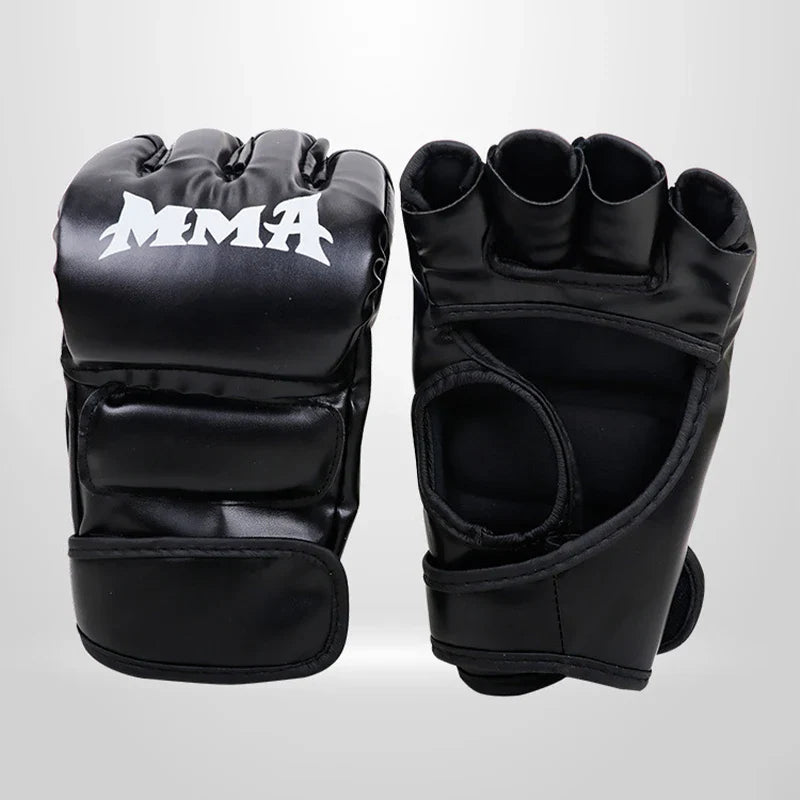 Professional Boxing Training Gloves Half Finger Leather Cushion - SJB-DIAMOND ELITES