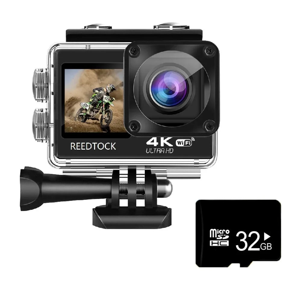 Action Camera 4K/30FPS with Dual Screens Underwater Waterproof Camera with Remote Control  WiFi Helmet Sports Video Recorder Lootquake LLC