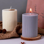 Striped Cylindrical Candle Silicone Mold Handmade Scented Candle Making Wax Mould DIY Crystal Epoxy Resin Craft Molds Home Decor Lootquake LLC