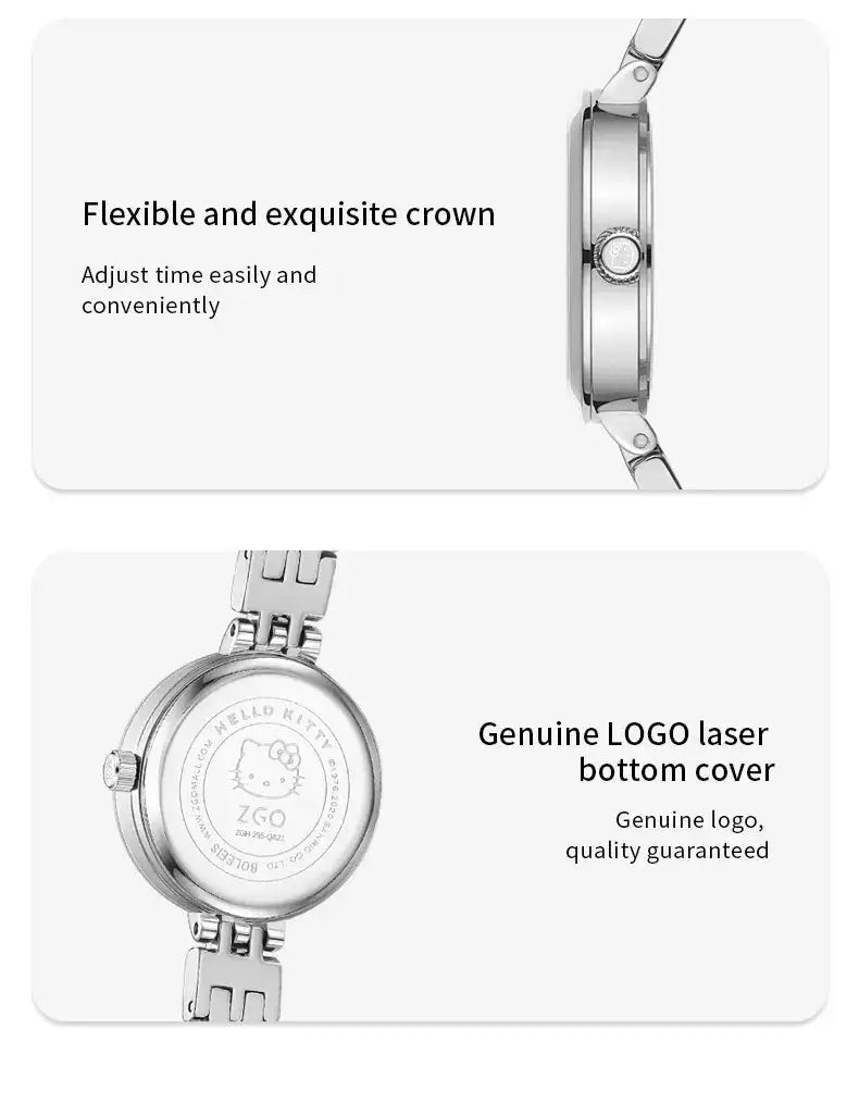 ZGO X Sanrio Hello kitty Watch For Women Minority Light Luxury Waterproof Quartz Watches Girls Jewelry Birthday Gifts 295