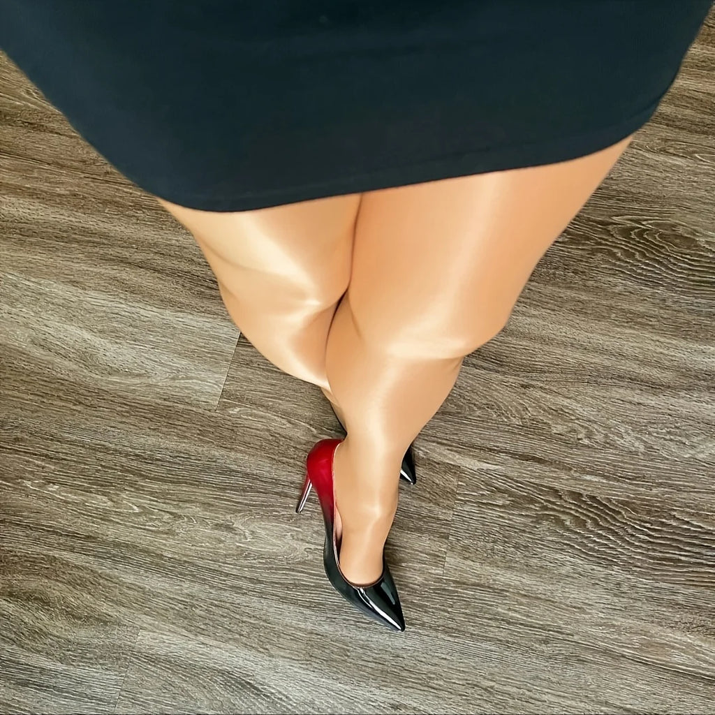 Luxury Oil Gloss Stockings 40 Den Luxury Oil Gloss Thick Pantyhose - Autumn and Winter Sexy Business Formal 1Pair Lootquake LLC