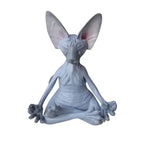 Sphinx Cat Buddha Statue - Meditation Yoga Sculpture for Garden Decor, Fantastical Art & Happy Cat Ornament Lootquake LLC