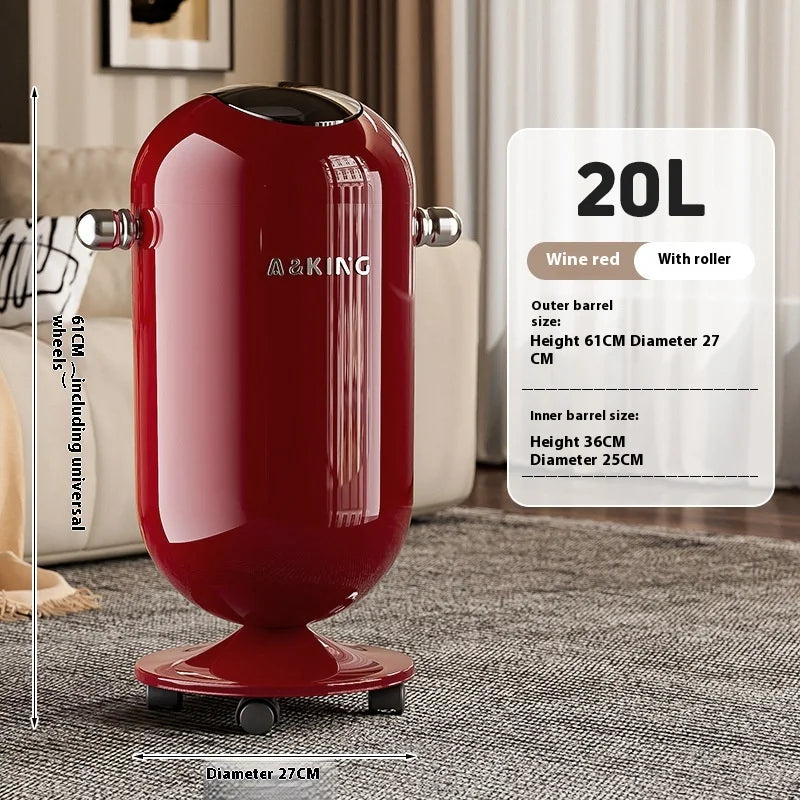 Premium Touch-Free Trash Can Large Capacity Stainless Steel Waste Bin for Living Room Kitchen Bathroom Floating Lid Tall Design Lootquake LLC