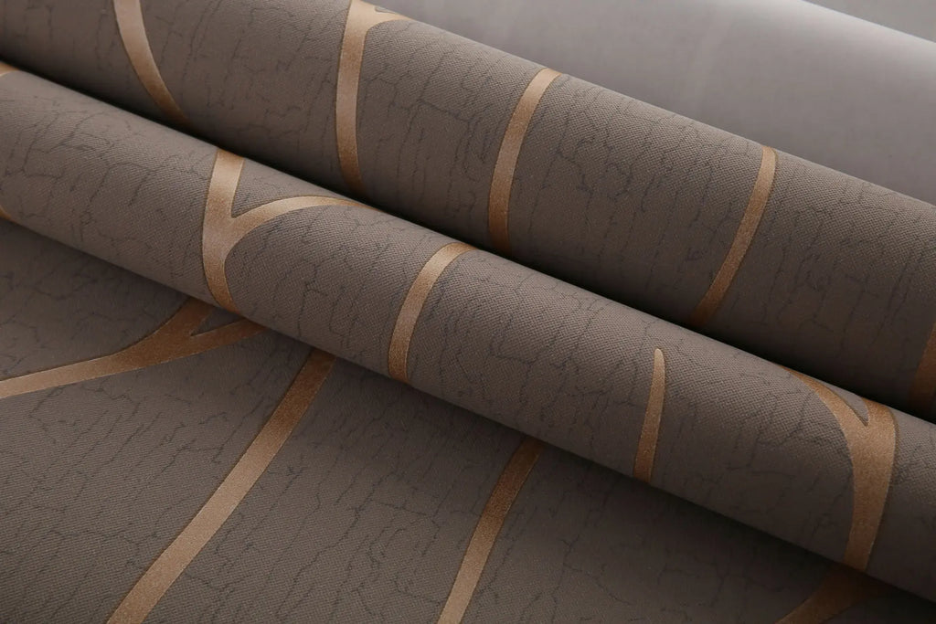 Background Wallpaper Room Decoration 53cm Wall Stickers Thickened Bedroom Curve Stripes Moisture-proof Non-woven European Modern Lootquake LLC