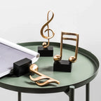 Musical Note Figurines Home Decoration Resin Golden Sculpture Home Decor Desk Piano Office TV Cabinet Ornaments Souvenirs Lootquake LLC