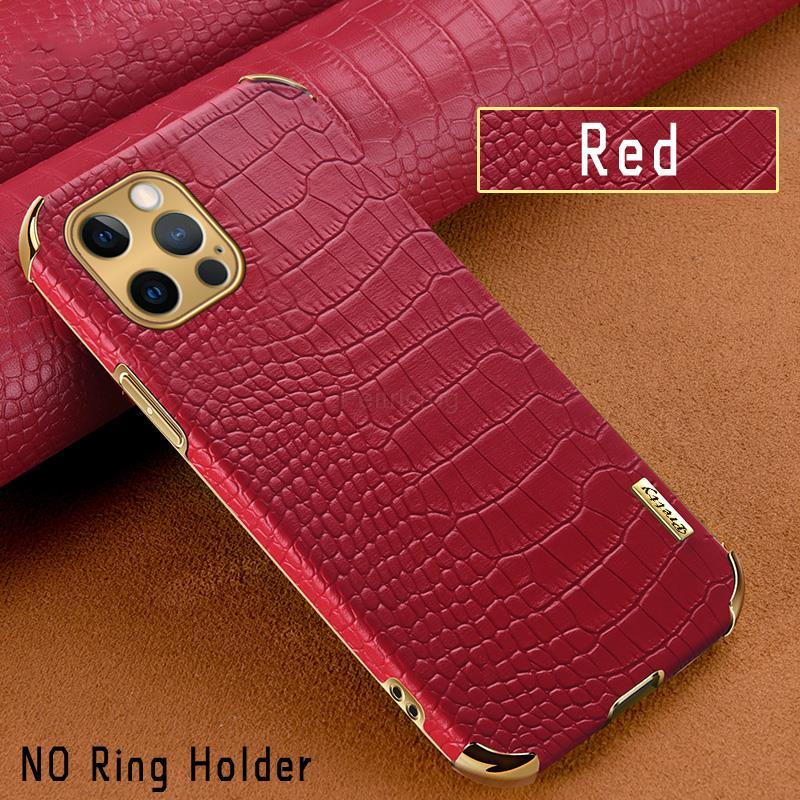 Crocodile Leather Case For iPhone 13 12 Mini Shockproof Magnetic Ring Holder Phone Cover Ultra-thin Soft Crocodile Leather Shockproof Bumper With Ring Bracket Protective Cover for iPhone Stevvex
