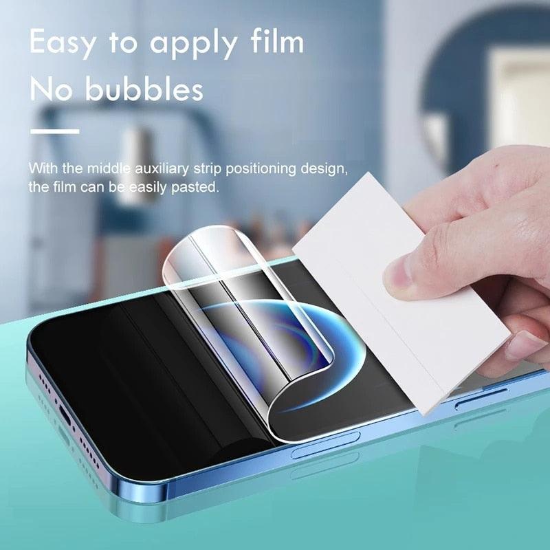 4pcs Anti Spy Privacy Soft Hydrogel Film For iPhone 13 12 11 14 Pro Max Mini X XR XS Max 6 14 7 8 Plus 12pro 13 Screen Protector Tempered Glass Screen Protector Guard for iPhone  HD Clear Scratch Resistant Anti-Fingerprint Tempered Glass Film Stevvex