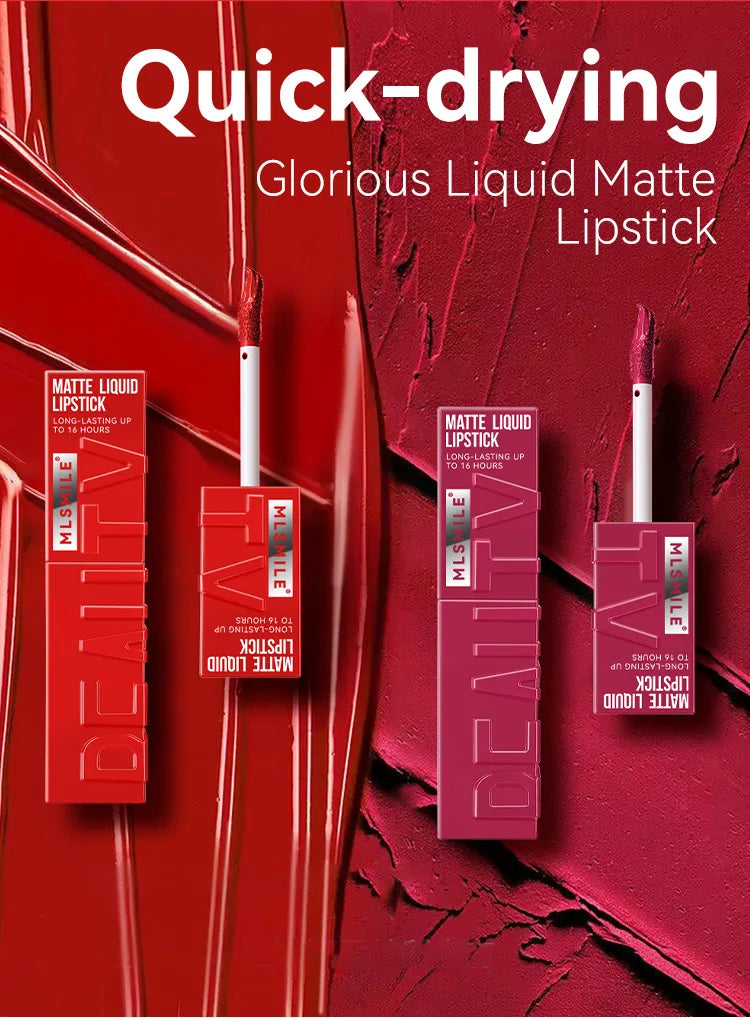 Matte Liquid Lipstick 6 Colors Long Lasting Lip Ink Lip Tint Non-stick Cup Nude Lip Gloss Waterproof Cosmetics Make Up