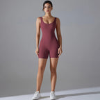 VibeFlex Women's Scrunch Jumpsuit - Yoga & Gym Ready THRIXINE