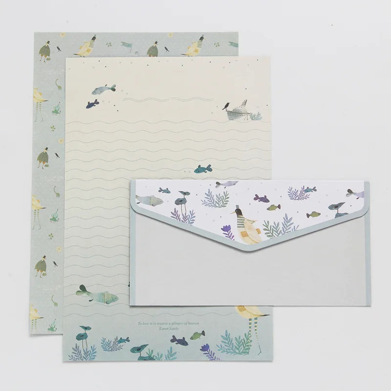 Vintage Flower Envelope Floral Creative Envelope Flower Printing Cute Cartoon Pattern Office Supplies With Letter Paper Lootquake LLC