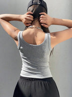 Camisole Tank Soft Cotton Top Women Summer Outfits Tight And Sexy Tank Top Knitted Bottom Shirt And Sleeveless Top For Outerwear