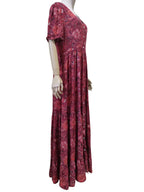 TEELYNN boho long dress Vintage 2023 floral print Chiffon three quarter sleeve v-neck summer Gypsy Hippie women dresses vestidos