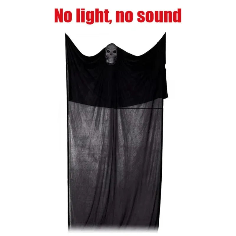 Halloween Hanging Skull Ghost Haunted House Decoration With LED Sound Ghost Ornament Indoor Outdoor Bar Halloween Party Decor Lootquake LLC