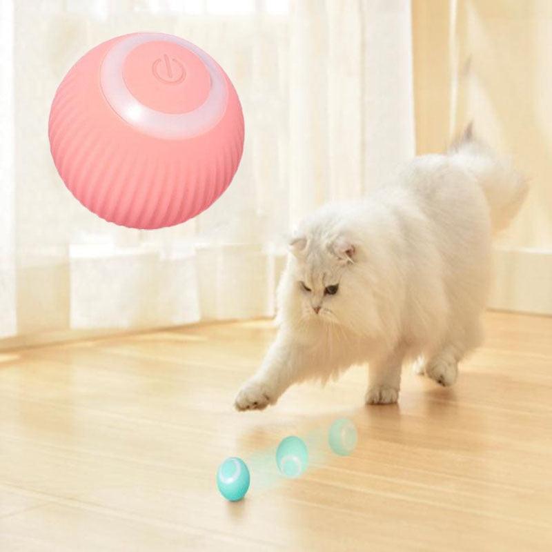 Smart Cat Rolling Ball Toys Rechargeable Cat Toys Ball Motion Ball Self-moving Kitten Toys for Indoor Interactive Playing Smart Interactive Cat Ball USB Rechargeable Automatic Bouncing Ball for Indoor Kittens Stevvex