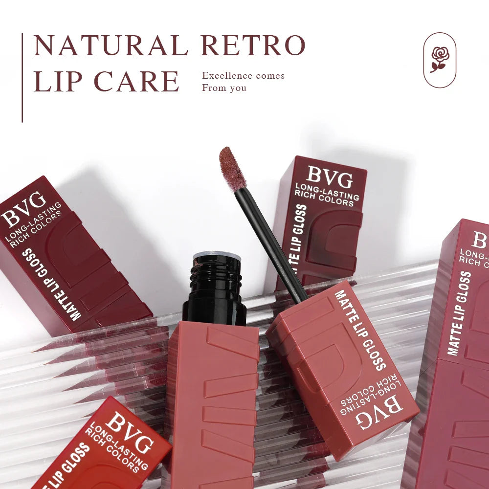 Multi-color matte lasting lip gloss lip gloss, non-greasy, non-fading, high-end warm colors, rich makeup liquid lipstick. Lootquake LLC