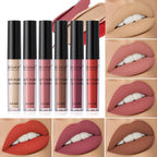 6-Color Velvet Lip Glaze Lipstick High Color Lip Makeup Waterproof Long-Lasting Nude Lip Color Liquid Cosmetics Lootquake LLC